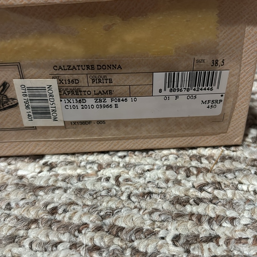 Gold Prada Bow Sandals 38.5 (8.5 US) - Picture 2 of 14